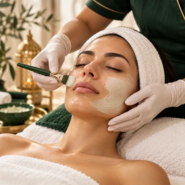 soin du visage dans une ambiance spa
